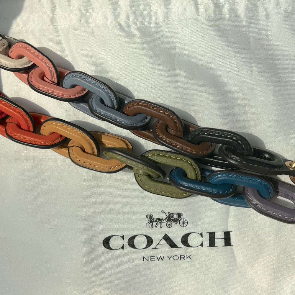 SOLD OUT!!! RAINBOW PRIDE leather coach purse strap.